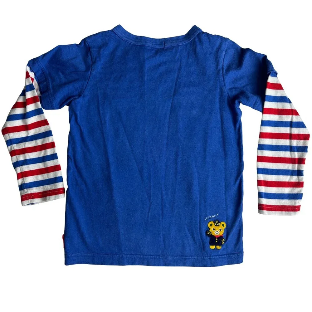 MIKI HOUSE Japan Train Tee Blue 5T - Picture 4 of 8